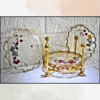 Floral Resin Coaster Set with Holder