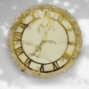 Crystal Border Resin Wall Clock