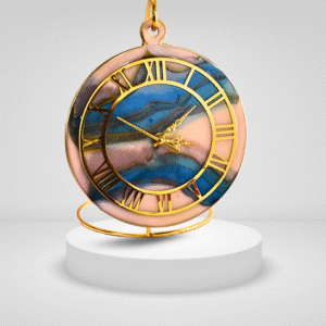 Blue Charm- Resin Table Clock