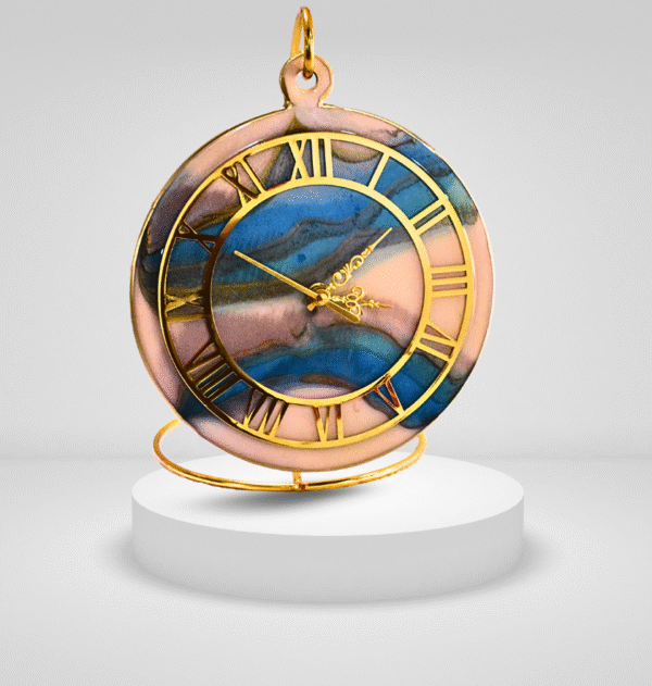 Blue Charm- Resin Table Clock