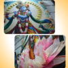 Shree Krishna 3D Resin Lotus wall Panel | 3 x 2 Feet