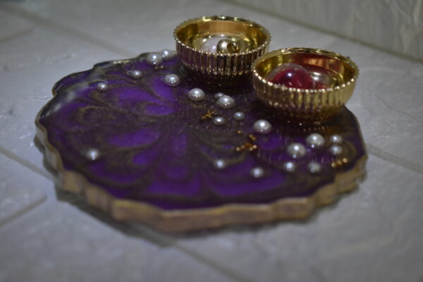 Lotus Resin Pooja Thali