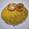 Golden Green Resin Pooja Thali