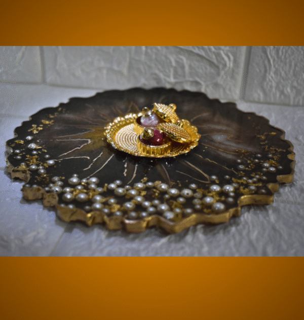 Royal Olive green Resin Tikka Thali Set