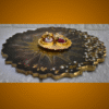 Royal Olive green Resin Tikka Thali Set
