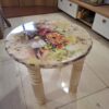 Floral Resin Table – Vintage Style