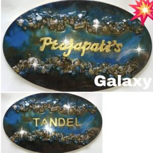 Galaxy Crystal Resin Nameplate