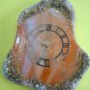 Elegant Orange Crystal Wall Clock