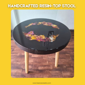 Resin Table with Real Flowers
